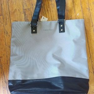 Gray Calvin Klein Tote Bag